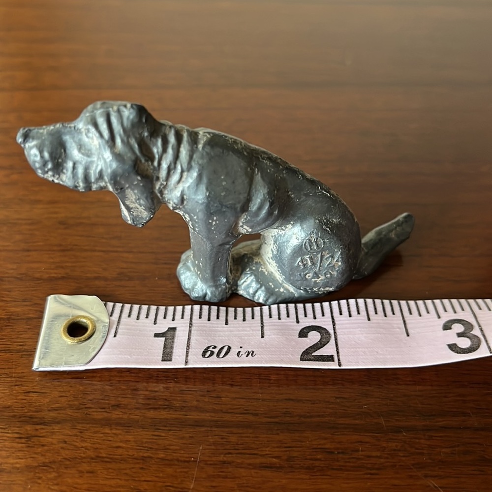 Vintage pewter hound dog - Picture 6 of 7